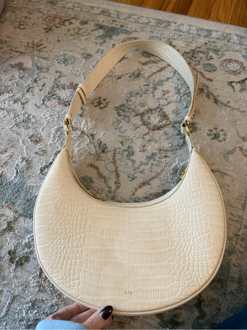 Cream JW PEI  Crescent Shoulder Bag